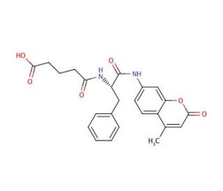 Glutaryl-L-phenylalanine 7-amido-4-methylcoumarin (CAS 58632-47-6) - chemical structure image