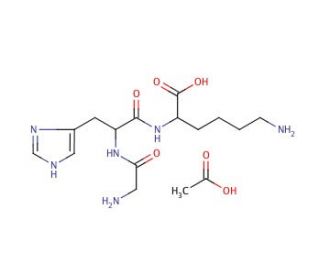 Gly-His-Lys acetate salt (CAS 72957-37-0) - chemical structure image