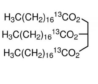 Glyceryl tri(stearate-1-13C) (CAS 287100-84-9) - chemical structure image