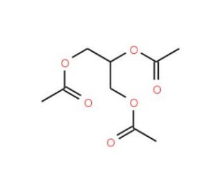 Glyceryl triacetate (CAS 102-76-1) - chemical structure image
