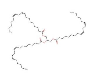 Glyceryl trilinoleate (CAS 537-40-6) - chemical structure image