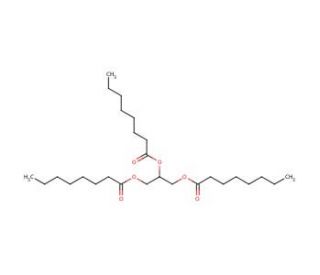 Glyceryl trioctanoate (CAS 538-23-8) - chemical structure image