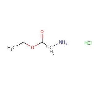 Glycine-2-13C Ethyl Ester Hydrochloride (CAS 58420-91-0) - chemical structure image