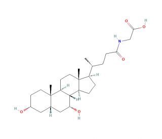 Glycochenodeoxycholic acid (CAS 640-79-9) - chemical structure image