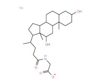 Glycodeoxycholic acid sodium salt (CAS 16409-34-0) - chemical structure image