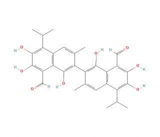 Gossypol (CAS 303-45-7) - chemical structure image