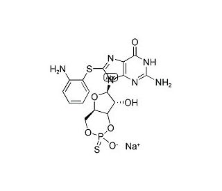 Guanosine-3&prime;,5&prime;-cyclic Monophosphate, 8-(2-Aminophenylthio)-Sodium Salt (CAS 144509-87-5) - chemical structure image
