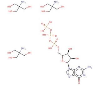 Guanosine 5&prime;-triphosphate tris salt (CAS 103192-46-7) - chemical structure image