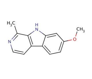 Harmine (CAS 442-51-3) - chemical structure image
