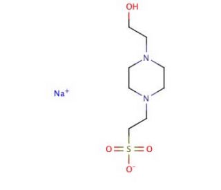 HEPES hemisodium salt (CAS 103404-87-1) - chemical structure image