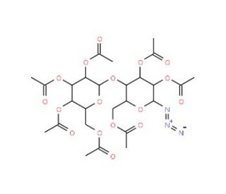 Hepta-O-acetyl-&beta;-lactosyl azide (CAS 30854-62-7) - chemical structure image