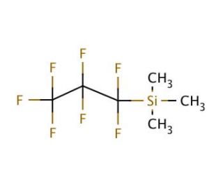 (Heptafluoropropyl)trimethylsilane (CAS 3834-42-2) - chemical structure image