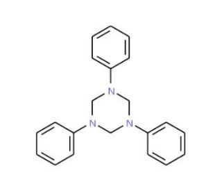 Hexahydro-1,3,5-triphenyl-1,3,5-triazine (CAS 91-78-1) - chemical structure image