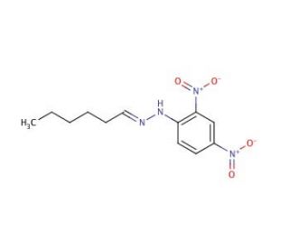 Hexanal 2,4-dinitrophenylhydrazone (CAS 1527-97-5) - chemical structure image