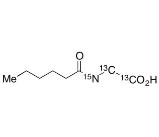 Hexanoyl Glycine-13C2,15N - chemical structure image