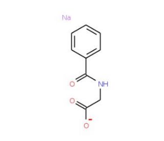 Hippuric acid sodium salt (CAS 305808-27-9) - chemical structure image