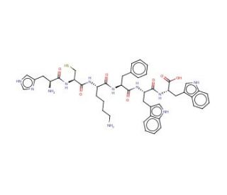 His-Cys-Lys-Phe-Trp-Trp (CAS 172546-75-7) - chemical structure image