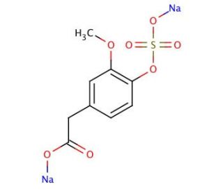 Homovanillic Acid Sulfate Sodium Salt (CAS 38339-06-9) - chemical structure image