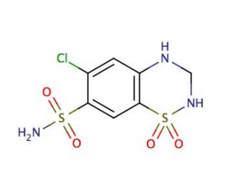 Hydrochlorothiazide (CAS 58-93-5) - chemical structure image