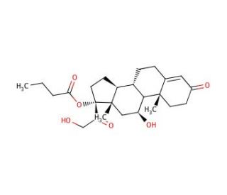 Hydrocortisone 17-butyrate (CAS 13609-67-1) - chemical structure image