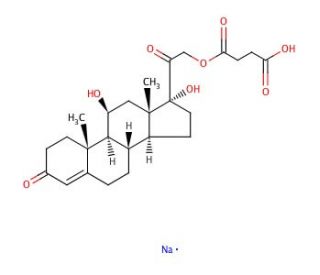 Hydrocortisone 21-hemisuccinate sodium salt (CAS 125-04-2) - chemical structure image