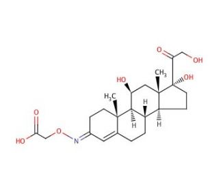 Hydrocortisone 3-(O-carboxymethyl)oxime (CAS 43188-86-9) - chemical structure image