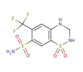 Hydroflumethiazide (CAS 135-09-1) - chemical structure image