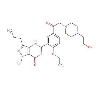 Hydroxy Acetildenafil (CAS 147676-56-0) - chemical structure image