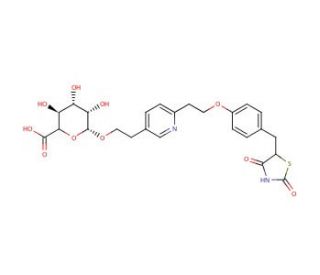 Hydroxy Pioglitazone (M-VII) &beta;-D-Glucuronide (CAS 625853-75-0) - chemical structure image
