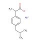 Ibuprofen sodium salt (CAS 31121-93-4) - chemical structure image