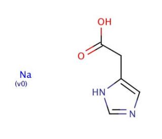 Imidazole-4-acetic acid sodium salt (CAS 56368-58-2) - chemical structure image