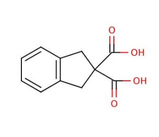 Indan-2,2-dicarboxylic acid (CAS 2437-08-3) - chemical structure image