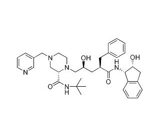 Indinavir (CAS 150378-17-9) - chemical structure image