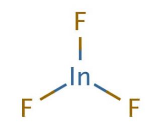 Indium(III) fluoride (CAS 7783-52-0) - chemical structure image