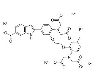 INDO 1 pentapotassium salt (CAS 132319-56-3) - chemical structure image