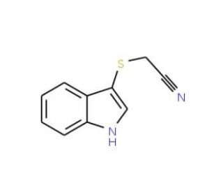 (Indol-3-ylthio)acetonitrile (CAS 61021-51-0) - chemical structure image