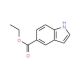 Indole-5-carboxylic acid ethyl ester (CAS 32996-16-0) - chemical structure image