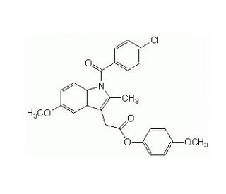 Indomethacin Ester, 4-Methoxyphenyl- (CAS 261766-24-9) - chemical structure image