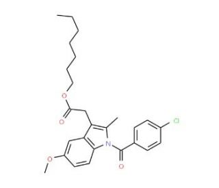 Indomethacin heptyl ester - chemical structure image