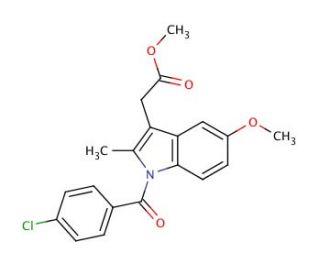 Indomethacin Methyl Ester (CAS 1601-18-9) - chemical structure image