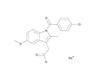 Indomethacin sodium (CAS 7681-54-1) - chemical structure image