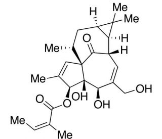 Ingenol 3-angelate (CAS 75567-37-2) - chemical structure image
