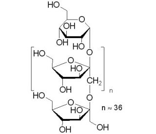 Inulin from dahlia tubers (CAS 9005-80-5) - chemical structure image