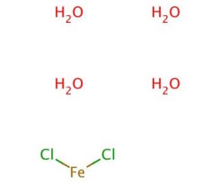 Iron(II) chloride tetrahydrate (CAS 13478-10-9) - chemical structure image