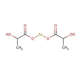 Iron(II) lactate hydrate (CAS 5905-52-2) - chemical structure image