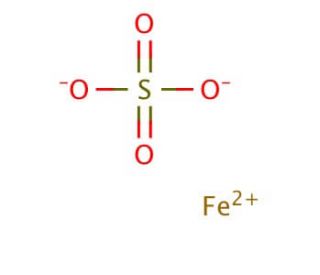 Iron(II) sulfate solution (CAS 10028-21-4) - chemical structure image