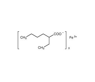 Iron(III) 2-ethylhexanoate (CAS 7321-53-1) - chemical structure image
