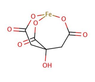 Iron(III) citrate tribasic monohydrate (CAS 2338-05-8) - chemical structure image