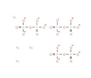 Iron(III) pyrophosphate tribasic (CAS 10058-44-3) - chemical structure image