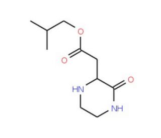 Isobutyl 2-(3-oxo-2-piperazinyl)acetate - chemical structure image